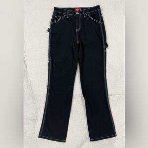 Dickies Womens Black Pants with White Stitch Detail Size 3 / 26
Cargo pants